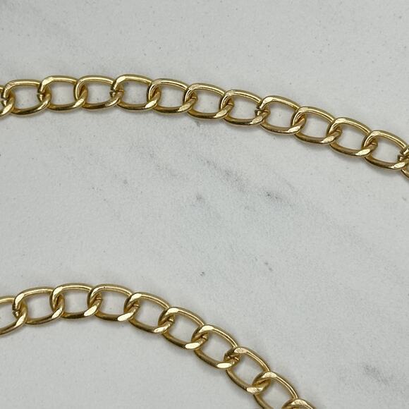 Gold Tone Chain Link Purse Handbag Bag Replacement Strap - Picture 3 of 14